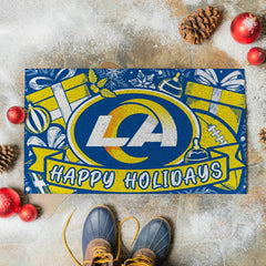 Los Angeles Rams Holiday PVC Mat, 28"x16" - NFL