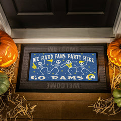 Los Angeles Rams Flocked Coir Halloween Sassafras Switch Mat, 22"x10" - NFL