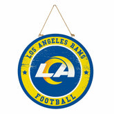 Los Angeles Rams Round Door Décor with Hanging Rope, 18x18 - NFL Home