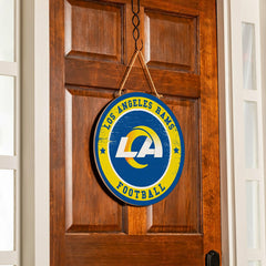 Los Angeles Rams Round Door Décor with Hanging Rope, 18x18 - NFL Home