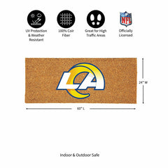 Los Angeles Rams Extra Large Full Color Coir Mat, 60"x24" - NFL