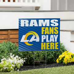 Los Angeles Rams Coroplast Yard Sign "Fans Play Here" - NFL Home