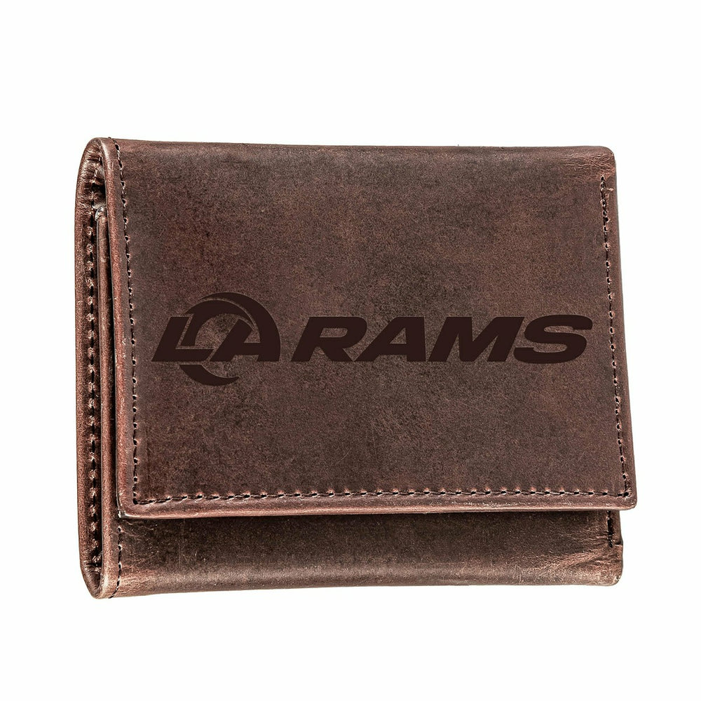 Los Angeles Rams, Tri-Fold Wallet, Brown, CH, 100% Genuine Leather - NFL Home