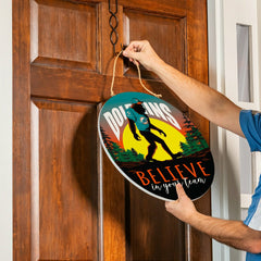 Miami Dolphins Bigfoot Round Door Décor with Hanging Rope, 18x18 - NFL Home