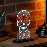 Miami Dolphins NFL Football Sugar Skull Desklite LED Decor - NFL Home