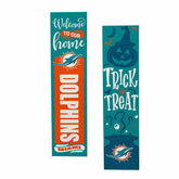 47" Double Sided Leaner, Miami Dolphins, Halloween - NFL Home