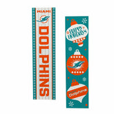 47" Double Sided Leaner, Miami Dolphins, Christmas - NFL Home