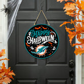 Miami Dolphins Halloween Round Door Décor with Hanging Rope, 18x18 - NFL Home