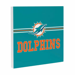 Miami Dolphins Wood Wall Sign, 12x12 - NFL Home