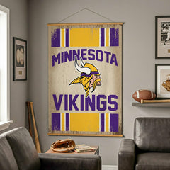 Minnesota Vikings, Canvas Wall Tapestry, Large, 54x36 - NFL Home