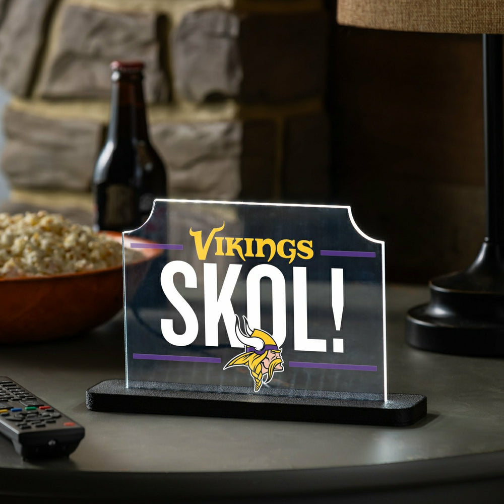 Minnesota Vikings NFL Football Rectangle Desklite LED Decor - NFL Home