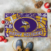 Minnesota Vikings Holiday PVC Mat, 28"x16" - NFL