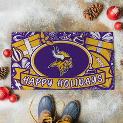 Minnesota Vikings Holiday PVC Mat, 28"x16" - NFL