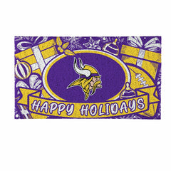 Minnesota Vikings Holiday PVC Mat, 28"x16" - NFL