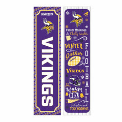 46" Double Sided Leaner, Minnesota Vikings, Winter Seasonal - NFL Home