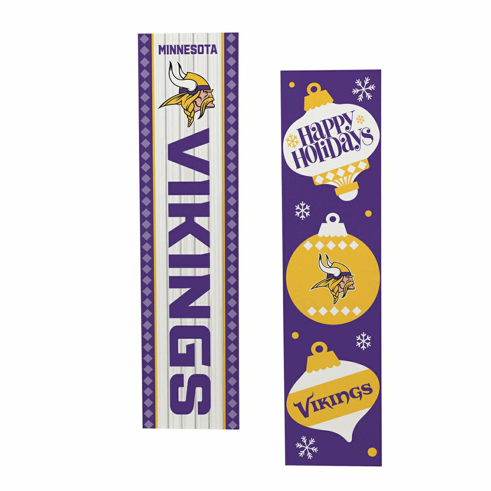 47" Double Sided Leaner, Minnesota Vikings, Christmas - NFL Home