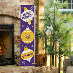 47" Double Sided Leaner, Minnesota Vikings, Christmas - NFL Home