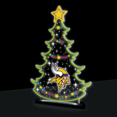 Minnesota Vikings NFL Football Holiday Tree Desklite LED Decor - NFL Home
