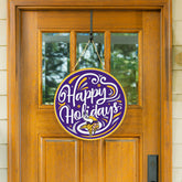Minnesota Vikings Holiday Round Door Décor with Hanging Rope, 18x18 - NFL Home