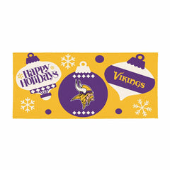 Minnesota Vikings Holiday Flocked Coir Sassafras Switch Mat, 22"x10" - NFL