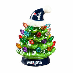 4" Mini LED Tabletop Christmas Tree, Set of 2, New England Patriots - NFL Home