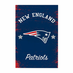 New England Patriots Wood Wall Sign, 16x24 - NFL Home