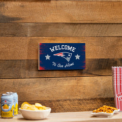 New England Patriots Wood Wall Sign, 6x11 - NFL Home