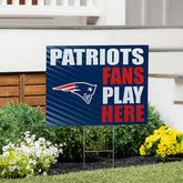 New England Patriots Coroplast Yard Sign "Fans Play Here" - NFL Home