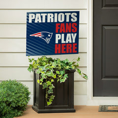 New England Patriots Coroplast Yard Sign "Fans Play Here" - NFL Home