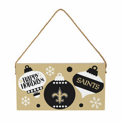 New Orleans Saints Holiday Wood Wall Sign, 6x11 - NFL Home
