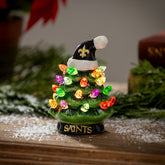 4" Mini LED Tabletop Christmas Tree, Set of 2, New Orleans Saints - NFL Home