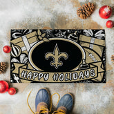 New Orleans Saints Holiday PVC Mat, 28"x16" - NFL