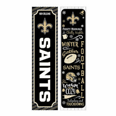 46" Double Sided Leaner, New Orleans Saints, Winter Seasonal - NFL Home