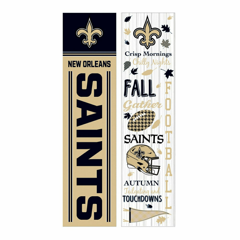 46" Double Sided Leaner, New Orleans Saints, Fall Seasonal - NFL Home