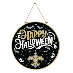New Orleans Saints Halloween Round Door Décor with Hanging Rope, 18x18 - NFL Home