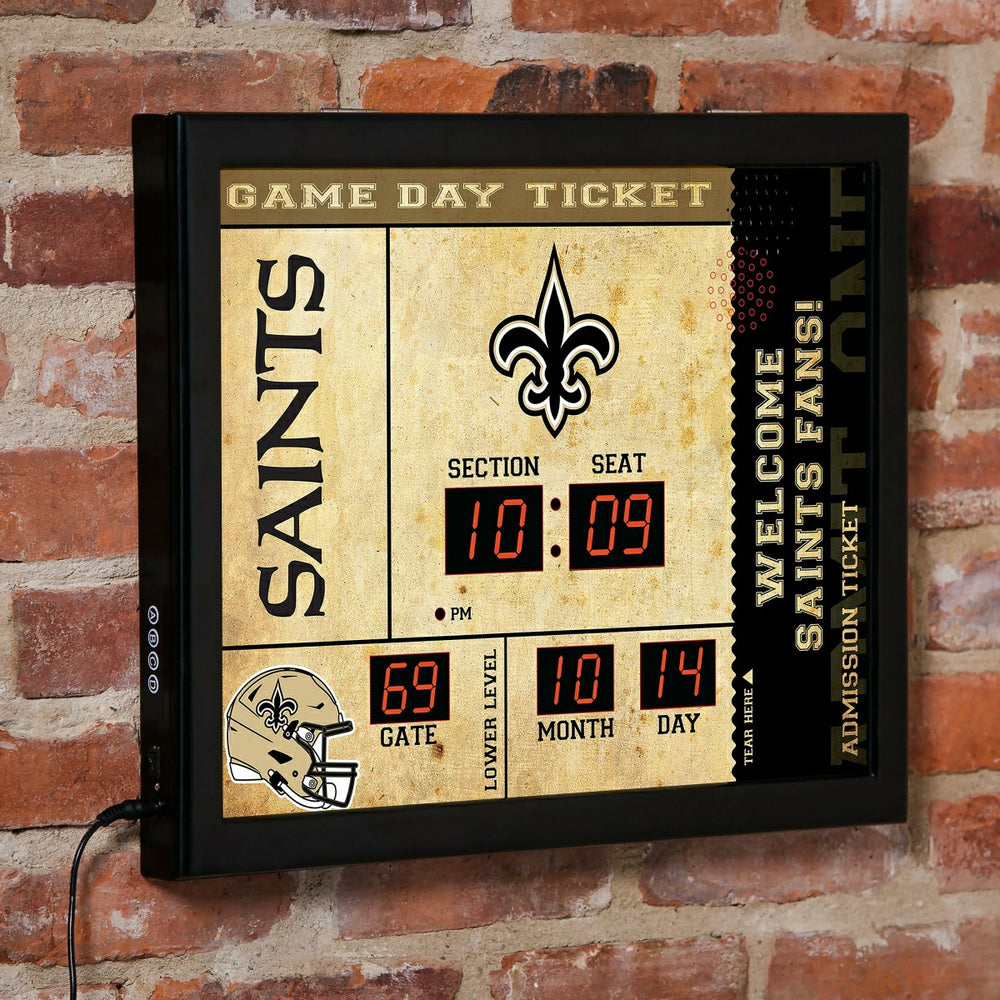 Scoreboard Wall Clock, New Orleans Saints - NFL Home