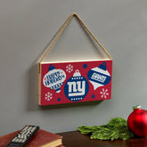 New York Giants Holiday Wood Wall Sign, 6x11 - NFL Home