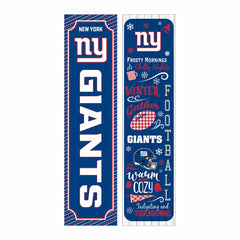 46" Double Sided Leaner, New York Giants, Winter Seasonal - NFL Home