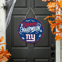 New York Giants Halloween Round Door Décor with Hanging Rope, 18x18 - NFL Home