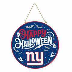 New York Giants Halloween Round Door Décor with Hanging Rope, 18x18 - NFL Home