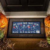 New York Giants Flocked Coir Halloween Sassafras Switch Mat, 22"x10" - NFL