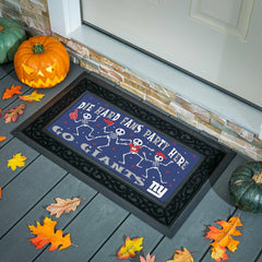 New York Giants Flocked Coir Halloween Sassafras Switch Mat, 22"x10" - NFL