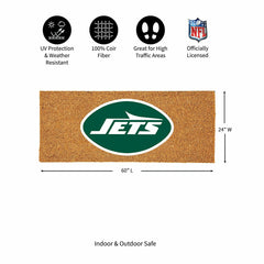 New York Jets Extra Large Full Color Coir Mat, 60"x24" - NFL