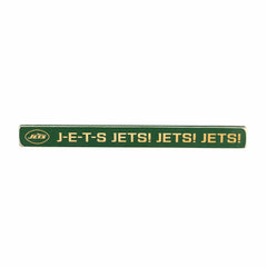 New York Jets Engraved Wood Sign, 1.5" x 18" - NFL Home