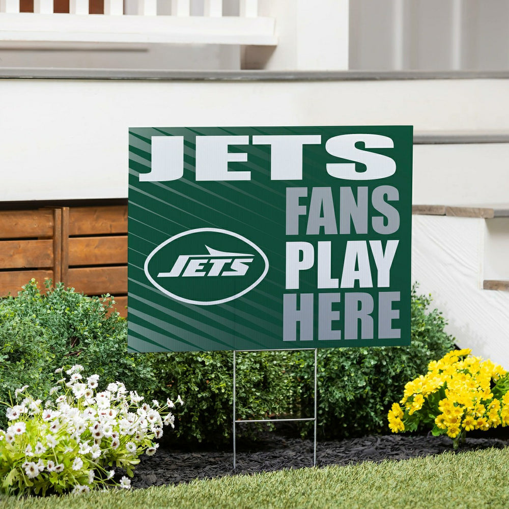 New York Jets Coroplast Yard Sign "Fans Play Here" - NFL Home