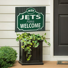 New York Jets Coroplast Yard Sign, "Fans Welcome" - NFL Home