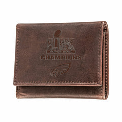 Philadelphia Eagles Super Bowl 59 Champions Wallet, Tri-fold, Brown - NFL