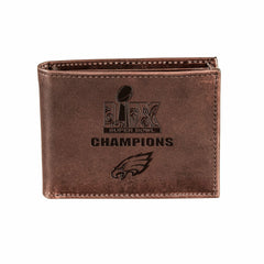 Philadelphia Eagles Super Bowl 59 Champions Wallet, Bi-fold, Brown - NFL