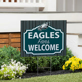 Philadelphia Eagles Coroplast Yard Sign, "Fans Welcome" - NFL Home