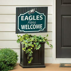 Philadelphia Eagles Coroplast Yard Sign, "Fans Welcome" - NFL Home